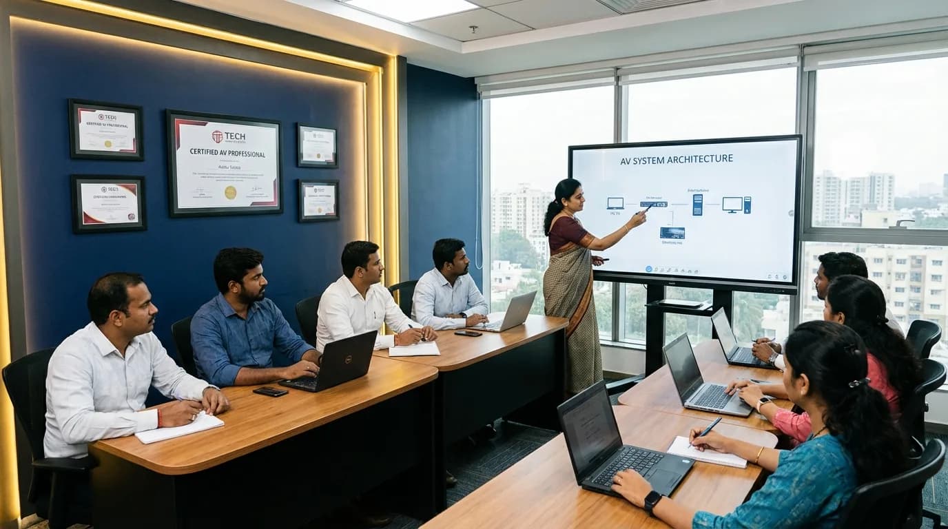 AV product training and certification session at Achyutam Bangalore Experience Center